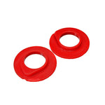 Red Energy Suspension Hyper-Flex polyurethane front coil spring isolators for 1990-1996 Ford F-150 and Bronco.