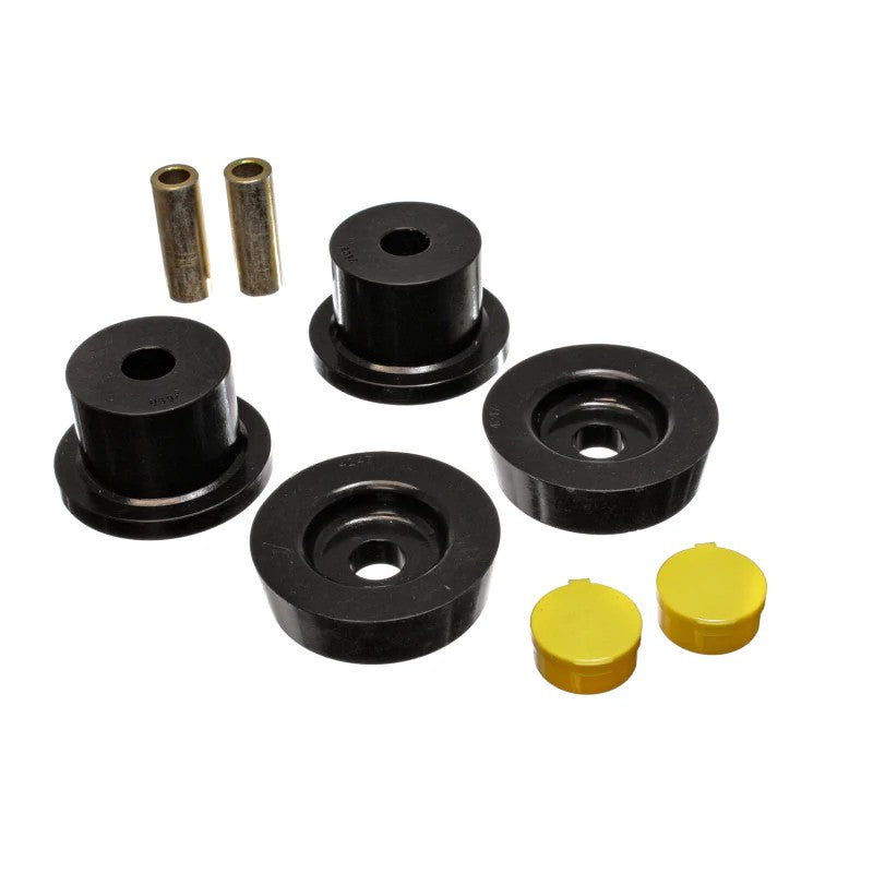 Black Energy Suspension Hyper-Flex polyurethane rear differential bushings for 1990-2005 Mazda Miata.