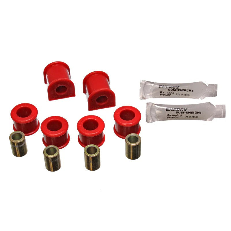 Energy Suspension red 12.5mm polyurethane rear sway bar bushings and end link bushings for 1990-1992 Mazda Miata