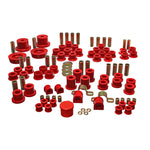 Energy Suspension 11.18102R Red Hyper-Flex polyurethane master bushing set for 1990-2005 Mazda Miata.