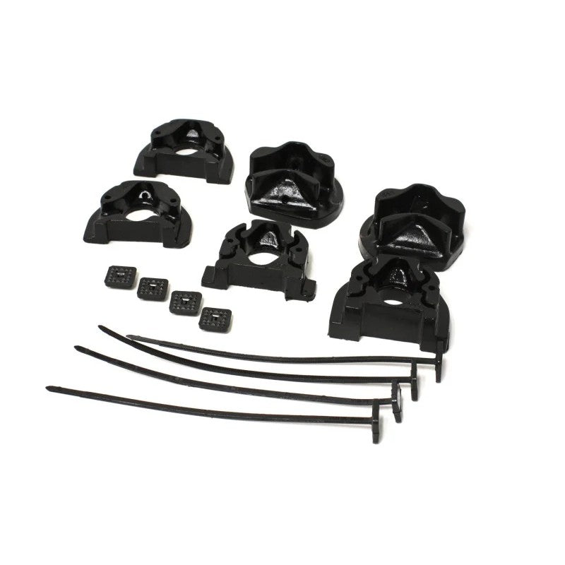 Energy Suspension 16.1105G black Hyper-Flex polyurethane motor mount inserts for Honda Civic and del Sol.