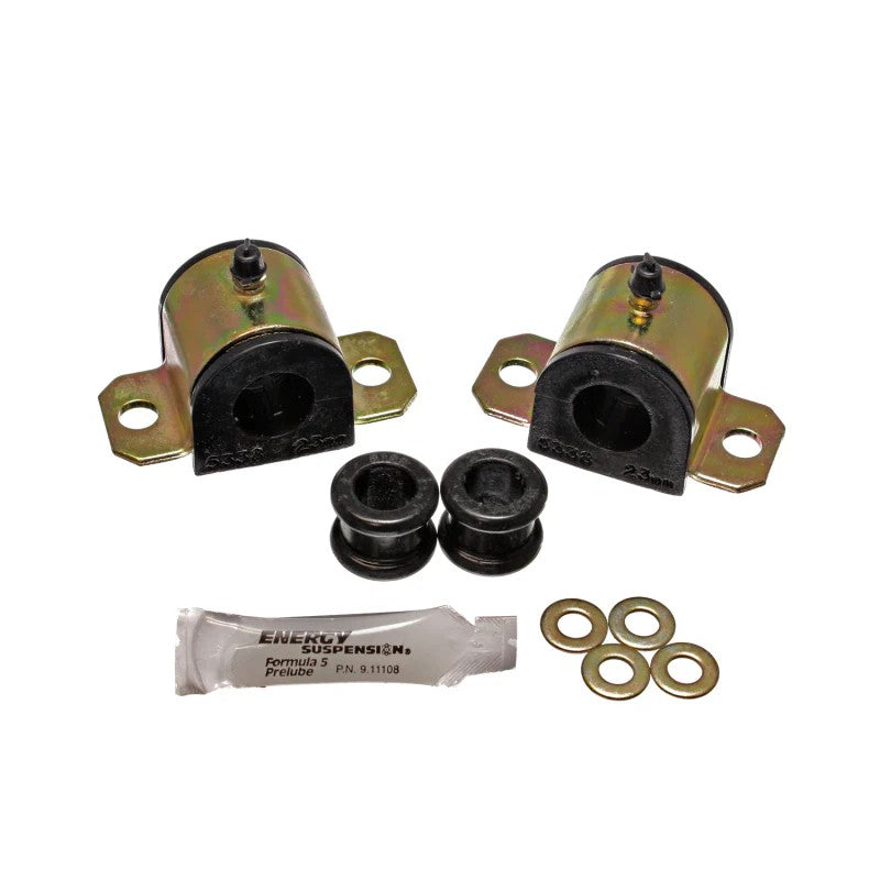 Energy Suspension 16.5122G black 23mm polyurethane front sway bar and end link bushings for 1992-2001 Honda Prelude.
