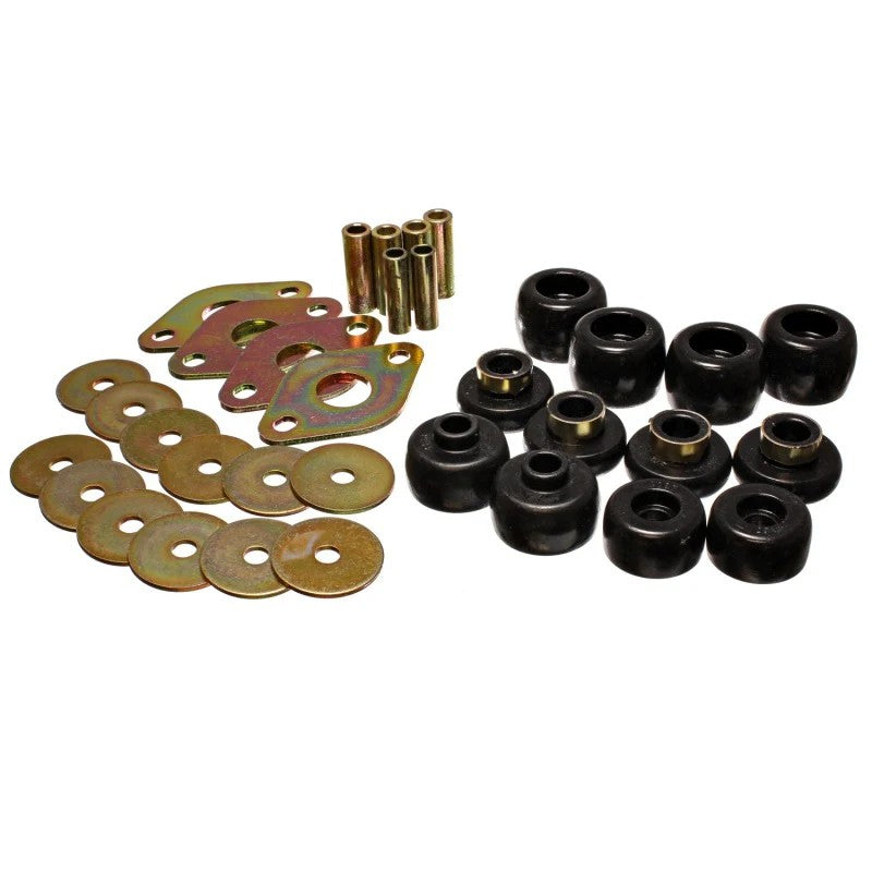 Energy Suspension Hyper-Flex black polyurethane body cab mount kit for 1993-1998 Toyota T100.