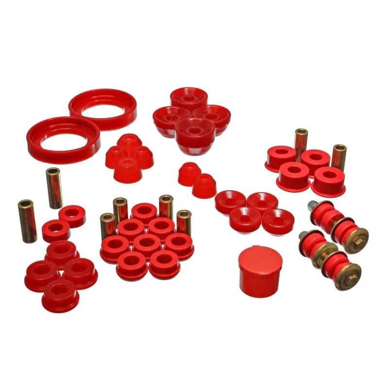 Red Energy Suspension Hyper-Flex polyurethane master bushing set for 1994-1997 Honda Accord and Odyssey.