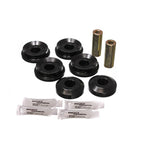 Black Energy Suspension Hyper-Flex polyurethane front strut rod bushings for 1989-1998 Nissan 240SX and 300ZX.