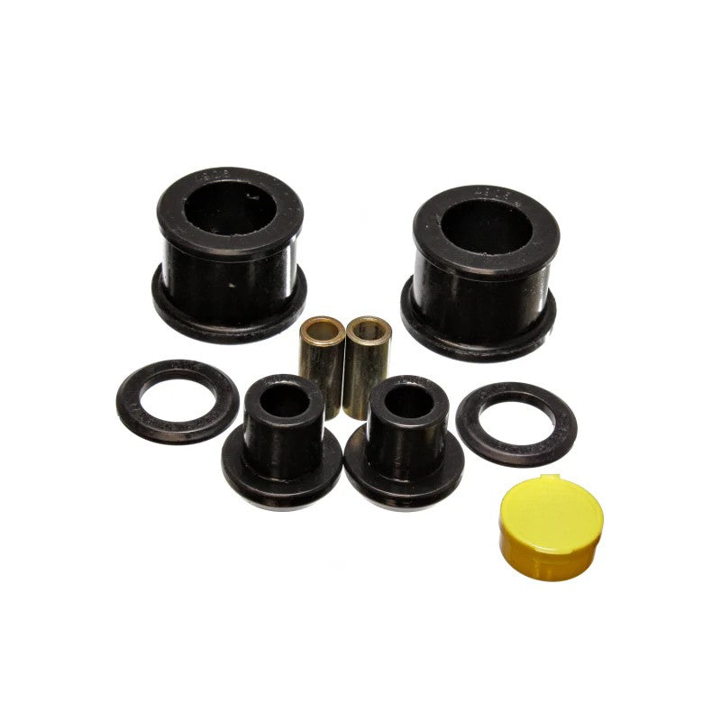 Black Energy Suspension Hyper-Flex polyurethane rear differential bushing set for 1995-1998 Nissan 240SX S14.