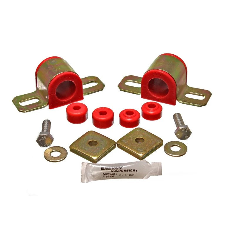 Red Energy Suspension 27mm Hyper-Flex polyurethane front sway bar frame bushings for 1995-1998 Nissan 240SX.