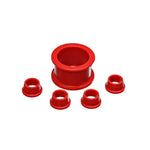 Red Energy Suspension Hyper-Flex polyurethane power steering rack bushing set for 1996-2000 Honda Civic.