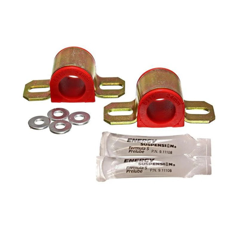 Red Energy Suspension Hyper-Flex polyurethane 21mm front sway bar bushings for 1998-2006 Volkswagen Beetle.
