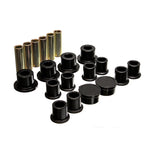 Energy Suspension 4.2154G black polyurethane rear leaf spring bushings for 1998-2011 Ford Ranger and Mazda B-Series.