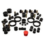 Energy Suspension 16.18109G Black Hyper-Flex polyurethane master bushing kit components for 1997-2000 Honda Civic and CR-V.