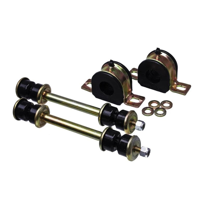 Energy Suspension 3.5222G black Hyper-Flex 28mm polyurethane front sway bar bushings for 2000-2006 GM 1500 trucks.