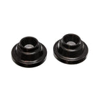 A pair of black Energy Suspension Hyper-Flex polyurethane rear coil spring isolators for Volkswagen models.