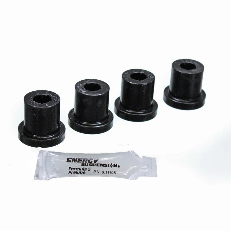 Energy Suspension black polyurethane shackle bushing set with hardware for 1976-1986 Jeep CJ models