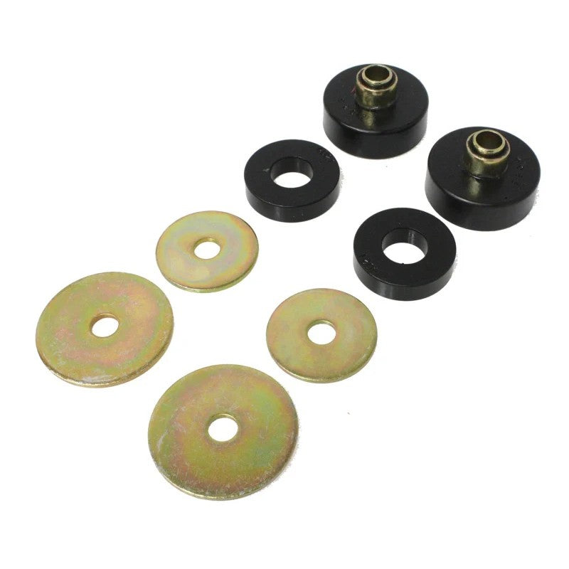 Energy Suspension 9.4101G black Hyper-Flex polyurethane universal mount and isolator kit for 2WD vehicles.