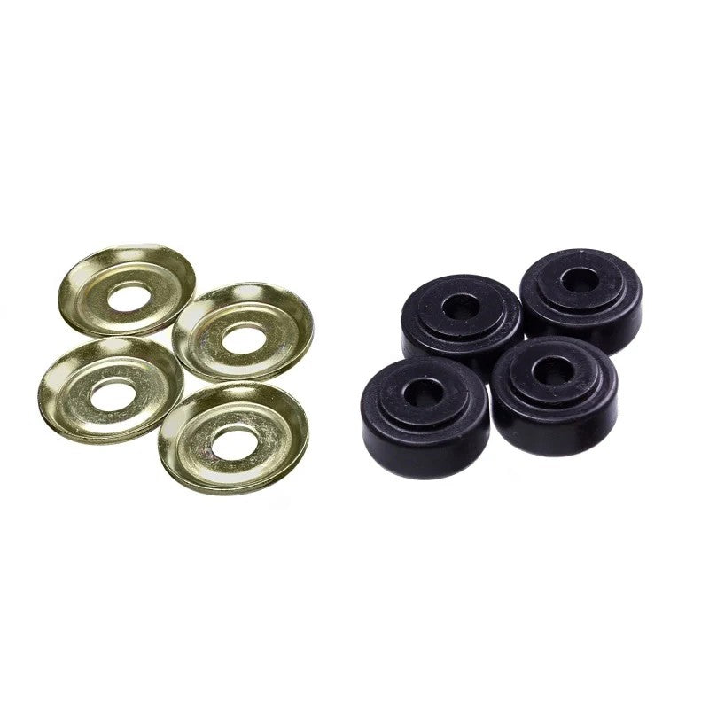 Black Energy Suspension Hyper-Flex polyurethane shock tower bushings with 7/8 inch nipple and 3/8 inch ID.