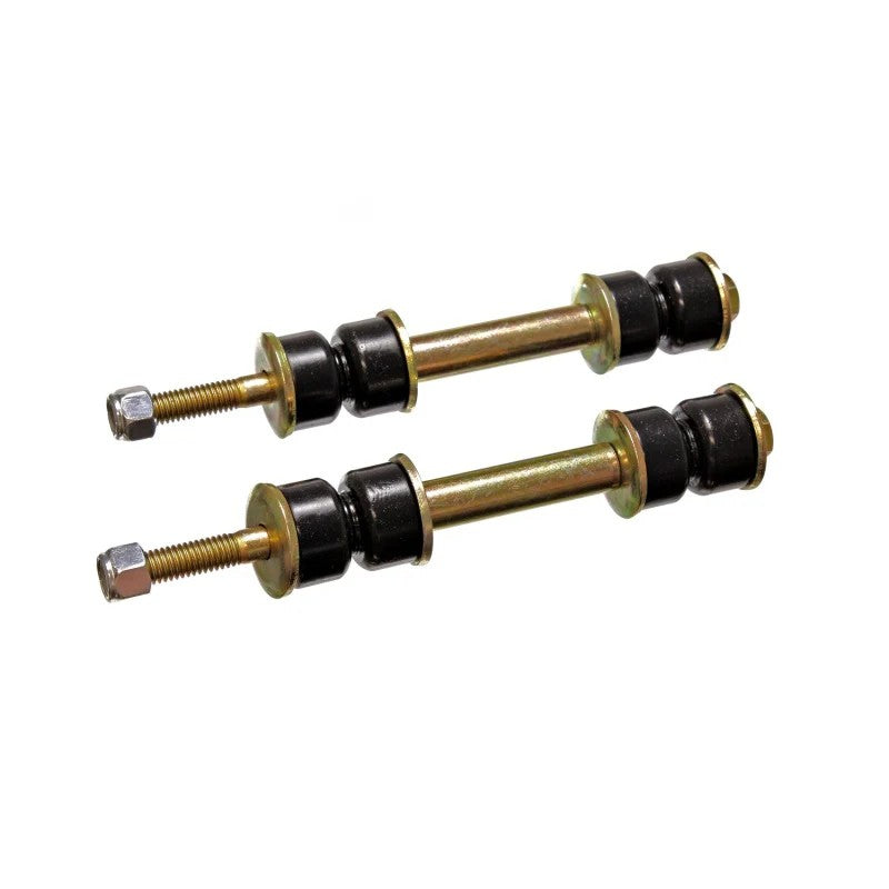 Black Energy Suspension Hyper-Flex polyurethane front sway bar end link set with heavy duty hardware