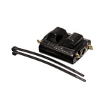 Black Hyper-Flex polyurethane clam shell engine mount with internal safety interlock for GM vehicles.