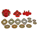 Red Energy Suspension Hyper-Flex polyurethane cab mount bushing with zinc-plated steel ring for Toyota trucks.