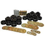 Black Energy Suspension Hyper-Flex polyurethane cab mount set for 2003-2005 Dodge Ram 2500 and 3500 trucks.
