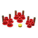 Energy Suspension 3.2141R Red Hyper-Flex polyurethane rear leaf spring bushing set for Chevrolet and GMC trucks