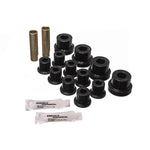 Black Energy Suspension Hyper-Flex polyurethane front spring bushing for 1976-1986 Jeep CJ series vehicles.