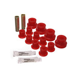 Red Energy Suspension Hyper-Flex polyurethane front leaf spring bushings for 1976-1986 Jeep CJ5 and CJ7.