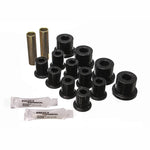 Energy Suspension Hyper-Flex black polyurethane rear leaf spring bushings for 1976-1986 Jeep CJ5 and CJ7.