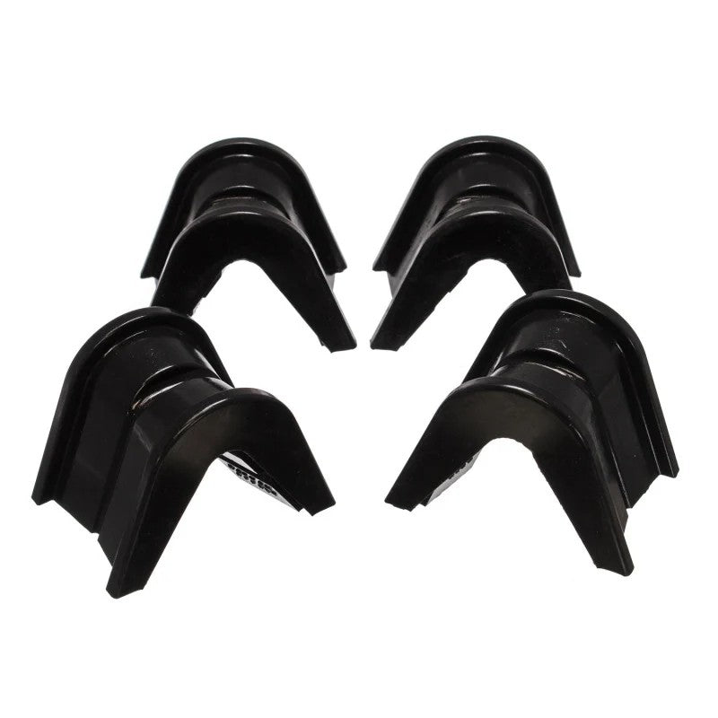 Energy Suspension 4.7103G black Hyper-Flex polyurethane 7-degree C-bushing set for Ford radius arms.