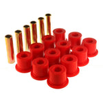 Red Energy Suspension Hyper-Flex polyurethane rear spring bushings for 1967-1987 GM trucks and SUVs.