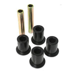 Four black Energy Suspension Hyper-Flex polyurethane front spring bushings for 1970-1991 Chevrolet and GMC trucks