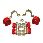 Red Energy Suspension 33mm Hyper-Flex polyurethane front sway bar bushings and hardware kit.