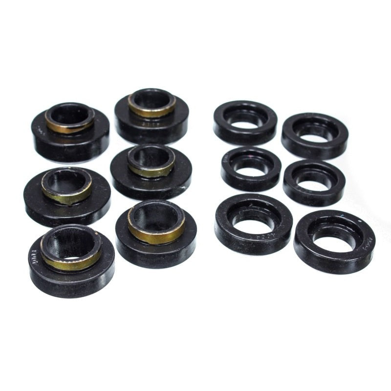 Black Energy Suspension 3.4101G Hyper-Flex polyurethane body to frame and radiator support mount bushing set.