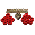 Red Energy Suspension Hyper-Flex polyurethane body mount bushings and hardware for 1973-1982 Chevrolet Corvette