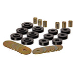 Black Energy Suspension Hyper-Flex polyurethane body mount set with steel rings for 1963-1969 Chevrolet Corvette.