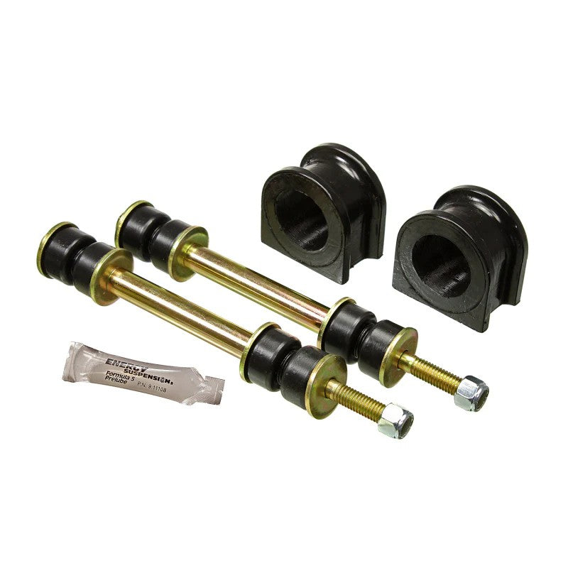 Energy Suspension 3.5234G black Hyper-Flex polyurethane 36mm front sway bar bushings for select GM vehicles.
