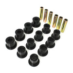 Energy Suspension 2.2119G Hyper-Flex black polyurethane spring bushing set for 1987-1995 Jeep Wrangler.