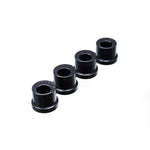 Black Energy Suspension Hyper-Flex polyurethane rack and pinion bushings for 1984-2004 Ford Mustang.