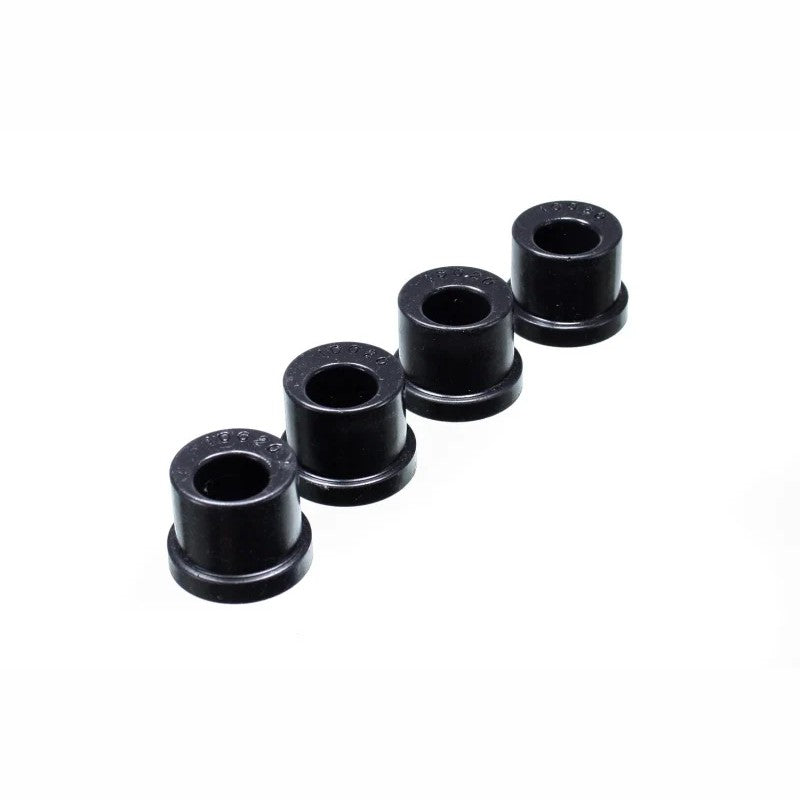 Black Energy Suspension Hyper-Flex polyurethane rack and pinion bushings for 1984-2004 Ford Mustang.