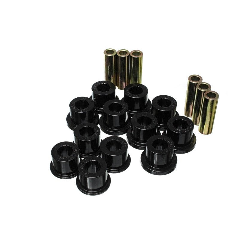 Energy Suspension 8.2116G black polyurethane rear leaf spring bushing kit for 2005-2015 Toyota Tacoma
