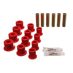 Energy Suspension 4.2134R red Hyper-Flex polyurethane rear spring bushings kit for Ford and Mazda pickups