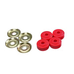 Energy Suspension 9.8177R red Hyper-Flex polyurethane shock tower bushings with 7/8in nipple and 3/8in ID.