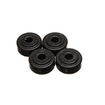 Four black polyurethane large shock tower bayonet bushings for front and rear suspension