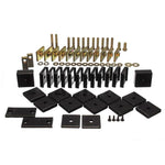 Black Hyper-Flex polyurethane body mount bushings with zinc-plated steel rings for 1960-1978 Toyota Land Cruiser.