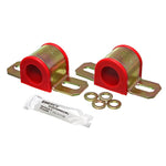Pair of red Energy Suspension 28mm non-greaseable Hyper-Flex polyurethane sway bar bushings.