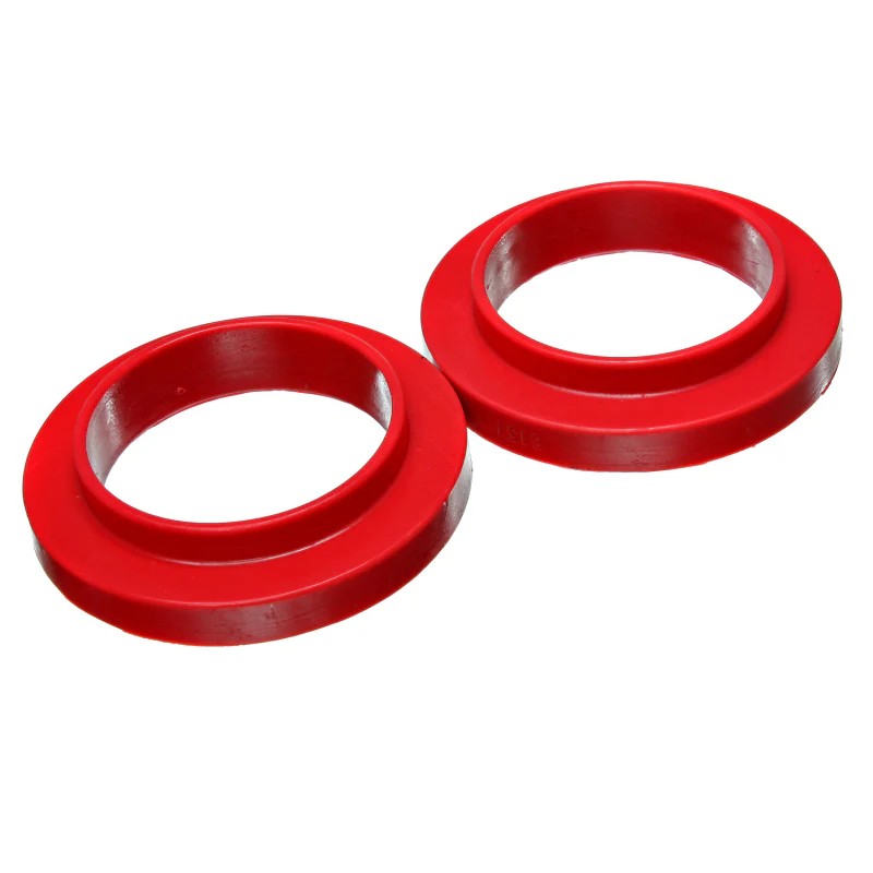 Set of two Red Energy Suspension Hyper-Flex polyurethane coil spring isolators, part number 9.6120R.