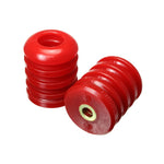 Red Energy Suspension 9.9178R Hyper-Flex polyurethane progressive rate bump stop with reinforced metal mounting plate.