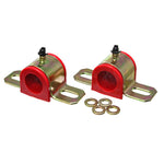 Energy Suspension red 35mm greaseable polyurethane sway bar bushings with silver metal Zerk-fitted brackets