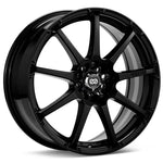 Enkei EDR9 9-spoke black alloy wheel in 17x7 with dual 4-lug bolt pattern