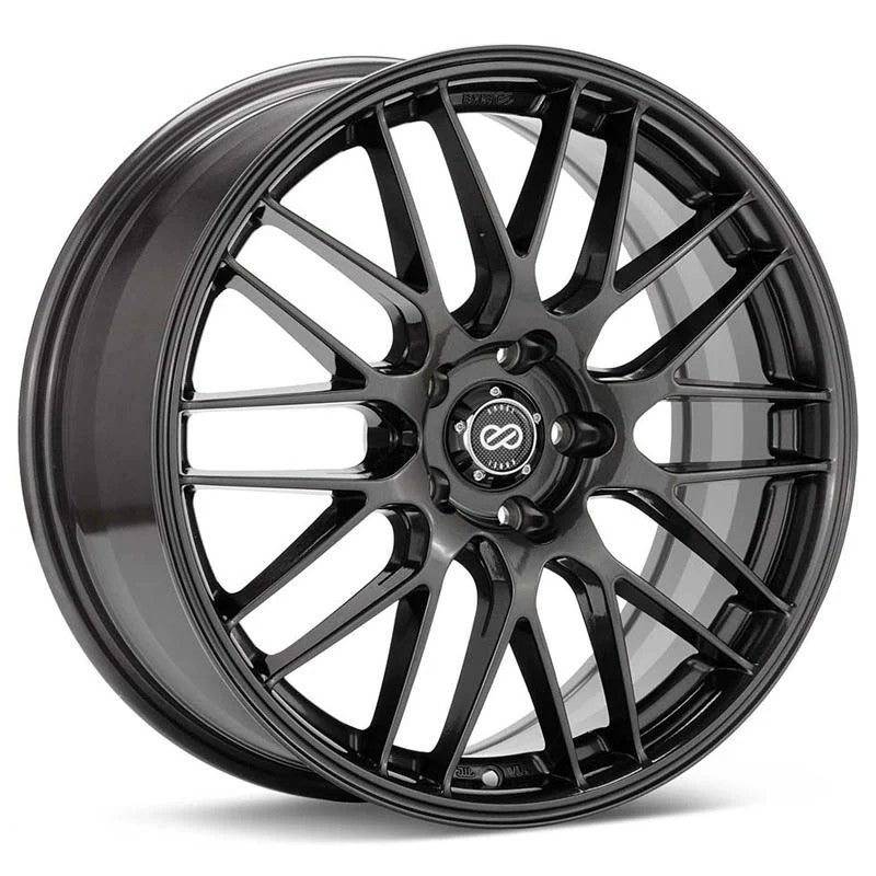 Enkei EKM3 mesh-style 18x7.5 wheel in gunmetal finish with 5x114.3 bolt pattern